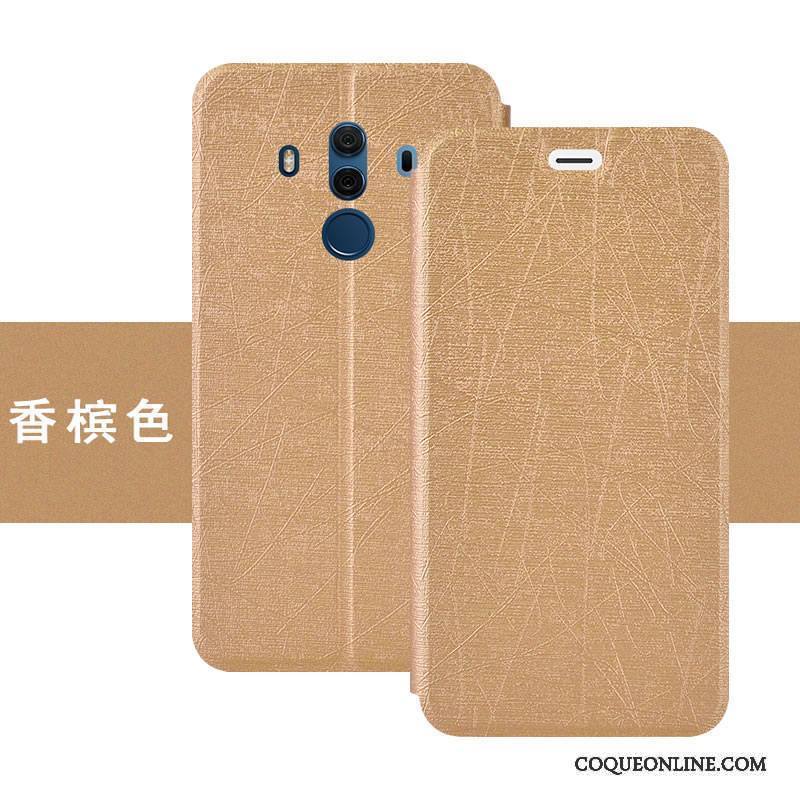 Huawei Mate 10 Pro Coque De Téléphone Tout Compris Étui En Cuir Membrane Support Fluide Doux Housse