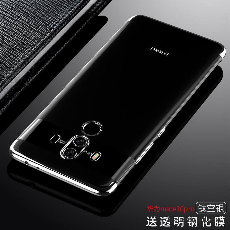 Huawei Mate 10 Pro Coque De Téléphone Transparent Bleu Incassable Protection Très Mince Fluide Doux