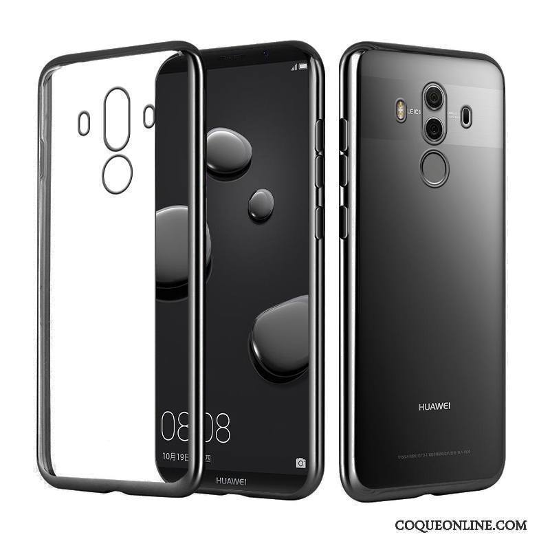 Huawei Mate 10 Pro Coque De Téléphone Transparent Silicone Luxe Or Placage Élégant