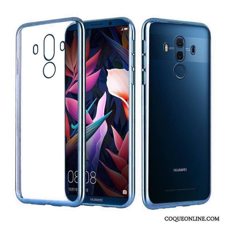 Huawei Mate 10 Pro Coque De Téléphone Transparent Silicone Luxe Or Placage Élégant