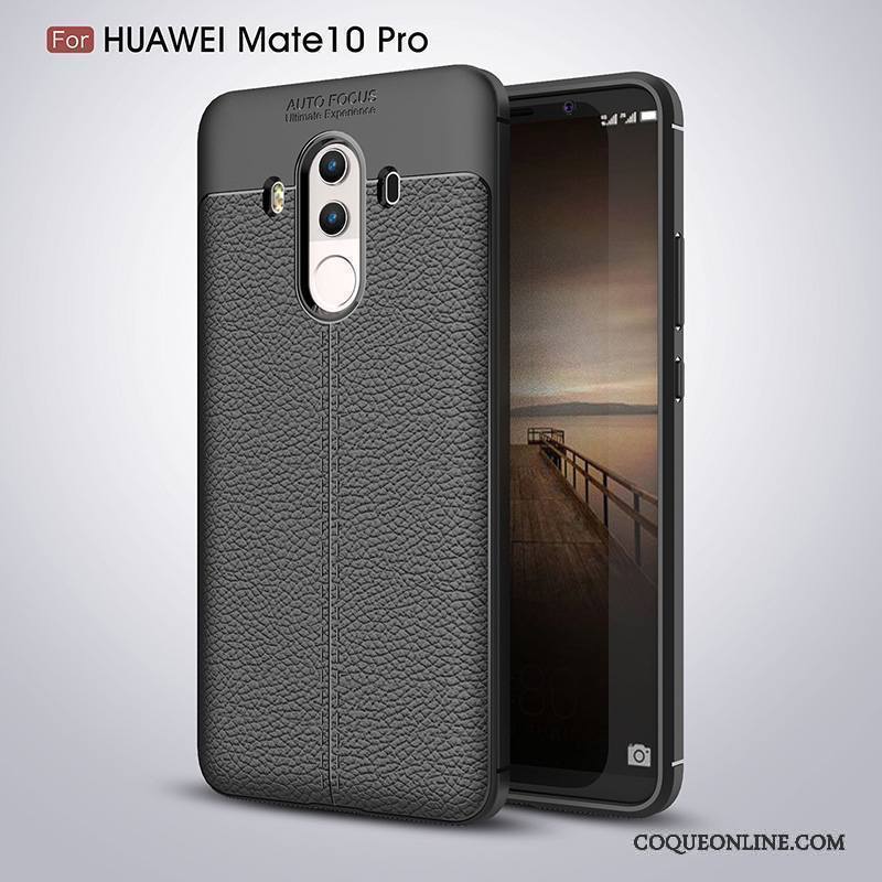 Huawei Mate 10 Pro Coque Fluide Doux Silicone Tout Compris Gris Personnalité Créatif Incassable