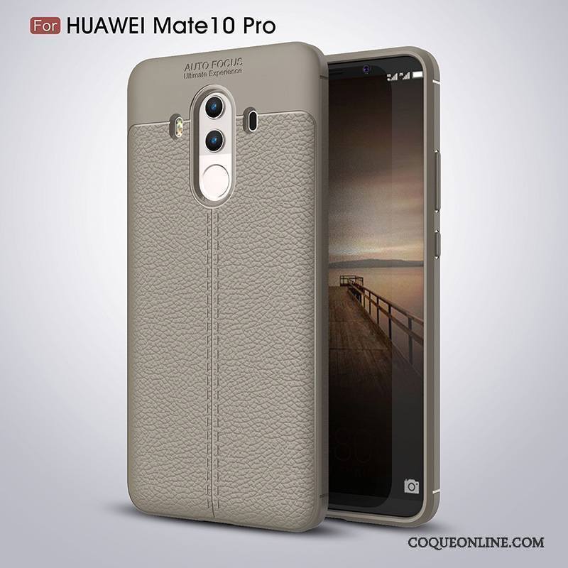 Huawei Mate 10 Pro Coque Fluide Doux Silicone Tout Compris Gris Personnalité Créatif Incassable