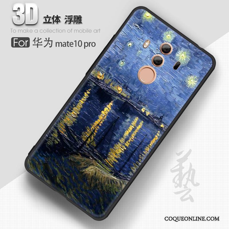 Huawei Mate 10 Pro Coque Tout Compris Personnalité Créatif Charmant Ornements Suspendus Bleu Clair Silicone