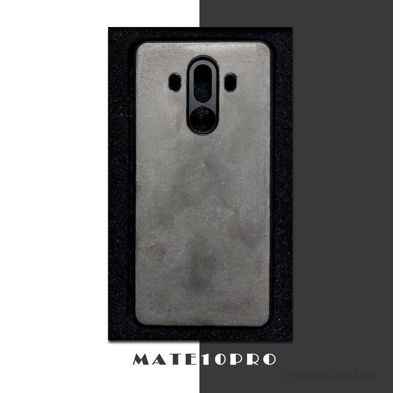 Huawei Mate 10 Pro Coque Très Mince Daim Fourrure Protection Étui Gris Tout Compris Incassable