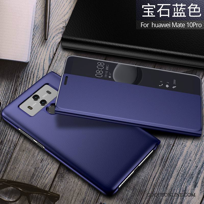 Huawei Mate 10 Pro Incassable Tout Compris Protection Étui En Cuir Housse Coque De Téléphone Or