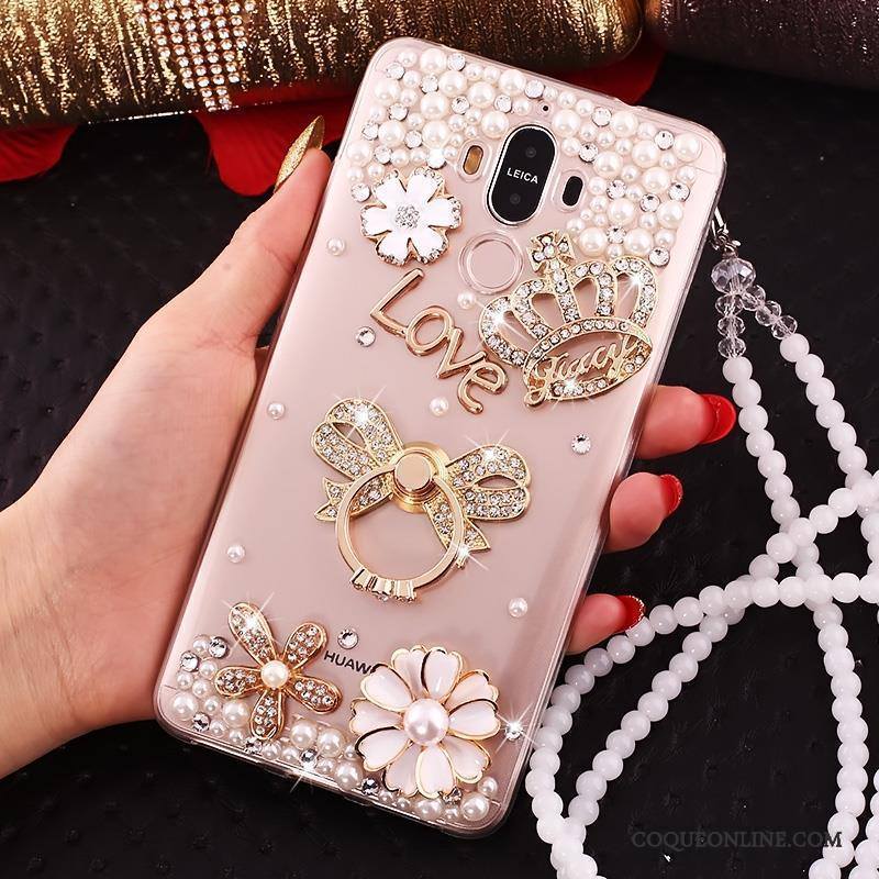 Huawei Mate 10 Pro Or Strass Coque De Téléphone Silicone Ornements Suspendus Papillon Tout Compris