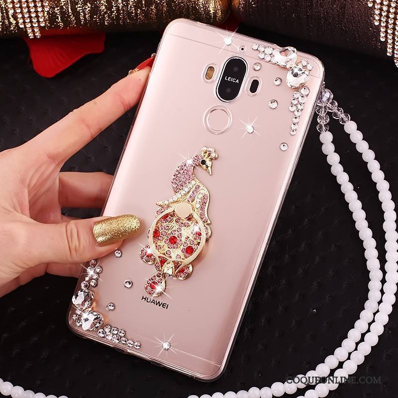 Huawei Mate 10 Pro Or Strass Coque De Téléphone Silicone Ornements Suspendus Papillon Tout Compris