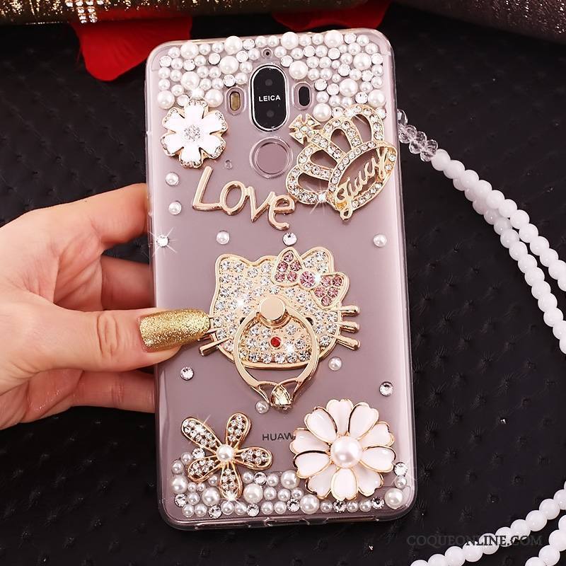 Huawei Mate 10 Pro Or Strass Coque De Téléphone Silicone Ornements Suspendus Papillon Tout Compris