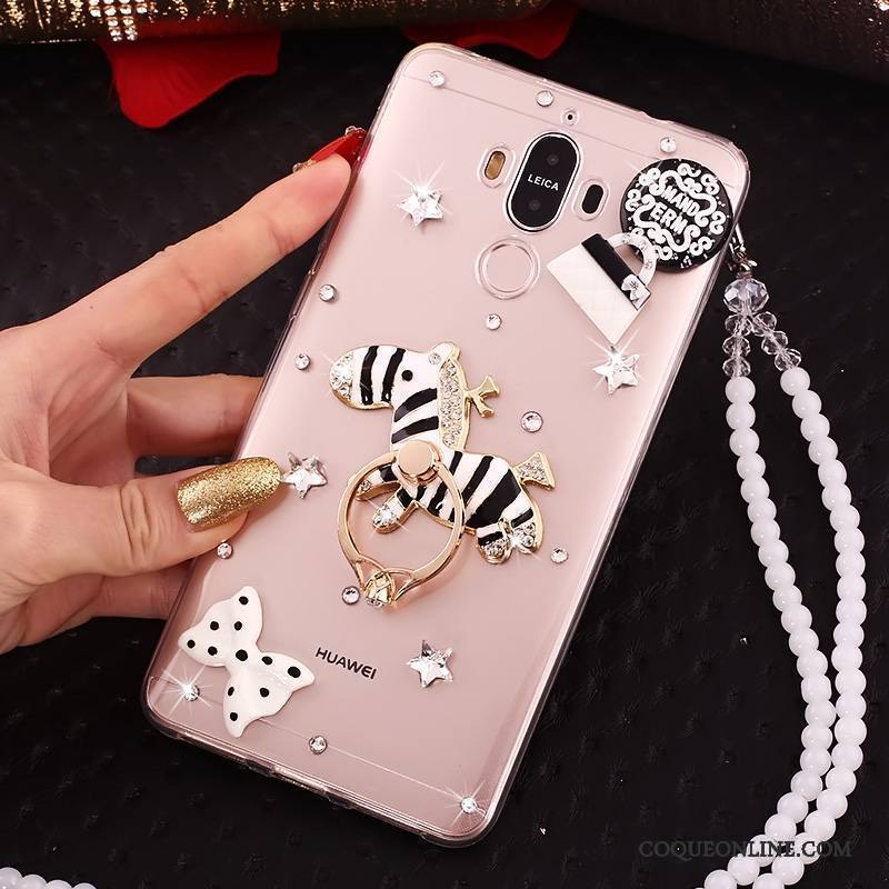 Huawei Mate 10 Pro Or Strass Coque De Téléphone Silicone Ornements Suspendus Papillon Tout Compris