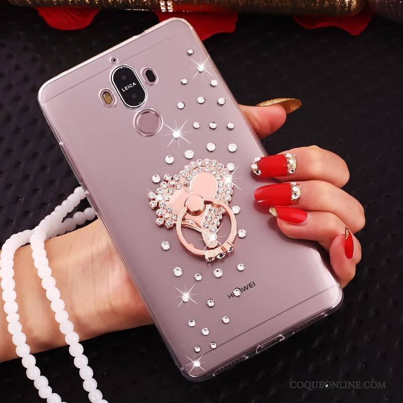 Huawei Mate 10 Pro Or Strass Coque De Téléphone Silicone Ornements Suspendus Papillon Tout Compris