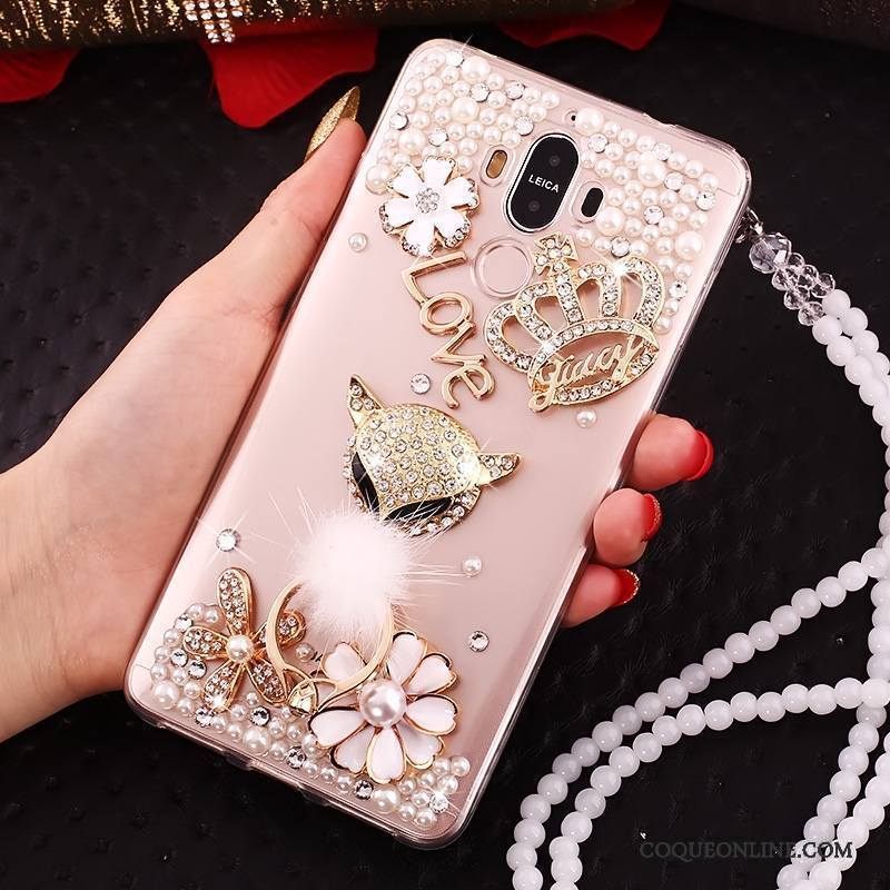 Huawei Mate 10 Pro Or Strass Coque De Téléphone Silicone Ornements Suspendus Papillon Tout Compris