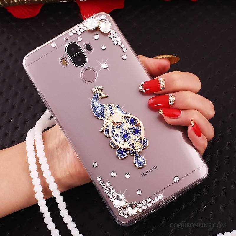 Huawei Mate 10 Pro Or Strass Coque De Téléphone Silicone Ornements Suspendus Papillon Tout Compris