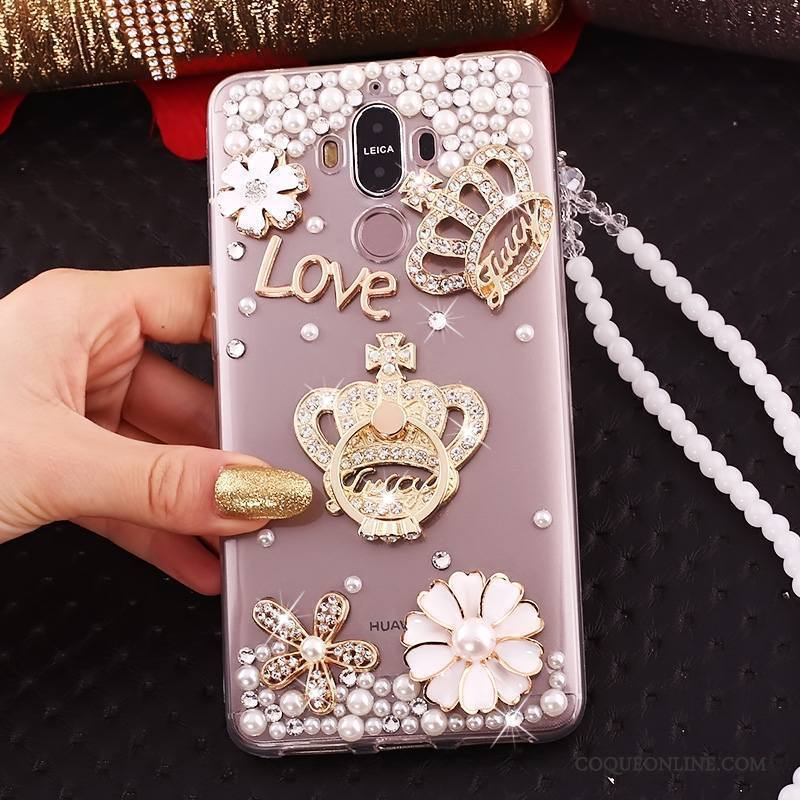 Huawei Mate 10 Pro Or Strass Coque De Téléphone Silicone Ornements Suspendus Papillon Tout Compris