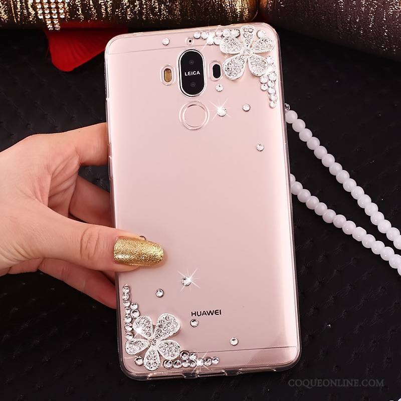 Huawei Mate 10 Pro Or Strass Coque De Téléphone Silicone Ornements Suspendus Papillon Tout Compris