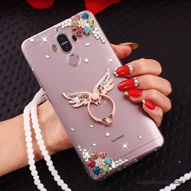 Huawei Mate 10 Pro Or Strass Coque De Téléphone Silicone Ornements Suspendus Papillon Tout Compris