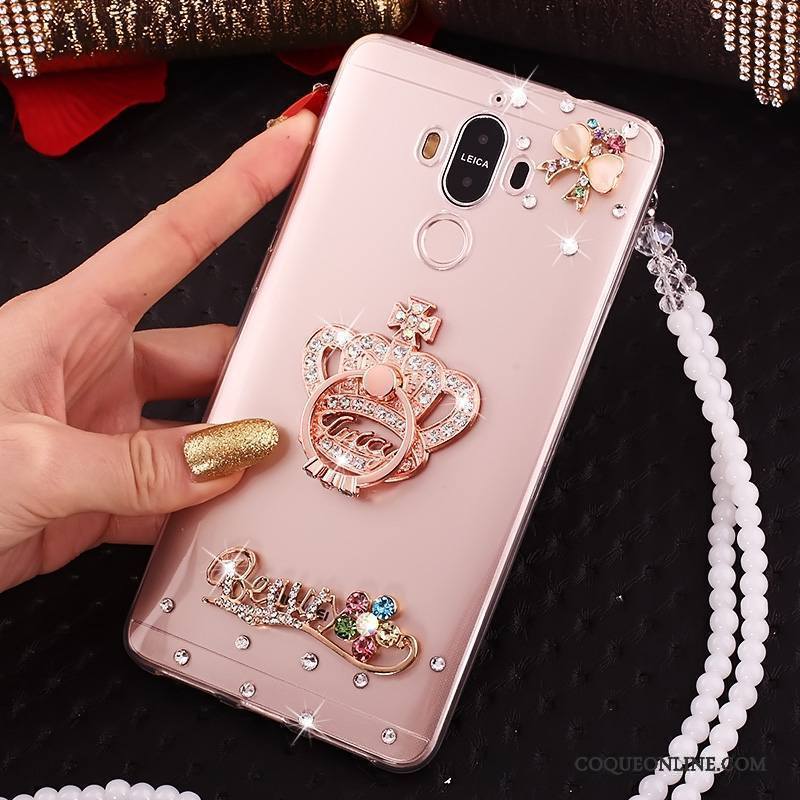 Huawei Mate 10 Pro Or Strass Coque De Téléphone Silicone Ornements Suspendus Papillon Tout Compris