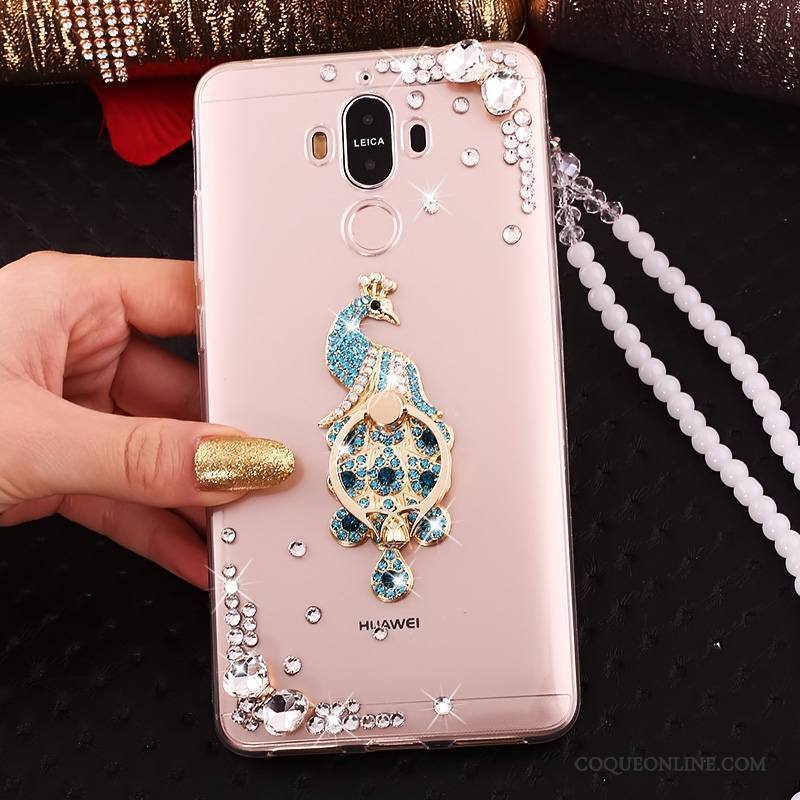 Huawei Mate 10 Pro Or Strass Coque De Téléphone Silicone Ornements Suspendus Papillon Tout Compris