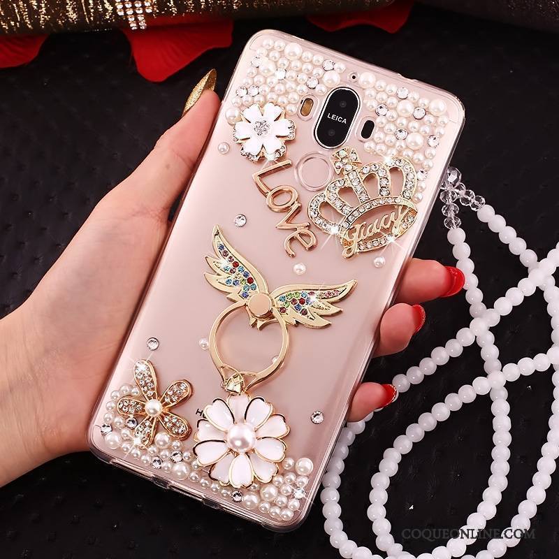 Huawei Mate 10 Pro Or Strass Coque De Téléphone Silicone Ornements Suspendus Papillon Tout Compris