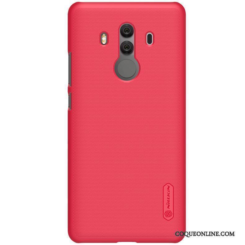 Huawei Mate 10 Pro Or Étui Coque De Téléphone Protection Délavé En Daim Rouge