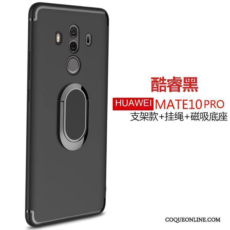 Huawei Mate 10 Pro Protection Bleu Étui Coque De Téléphone Ornements Suspendus Anneau Fluide Doux