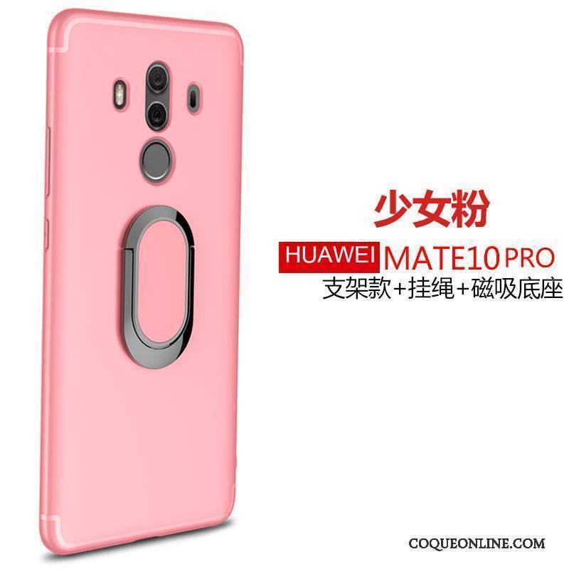 Huawei Mate 10 Pro Protection Bleu Étui Coque De Téléphone Ornements Suspendus Anneau Fluide Doux