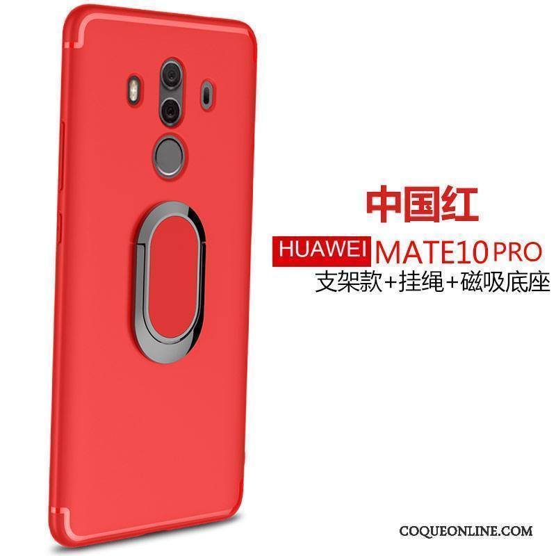 Huawei Mate 10 Pro Protection Bleu Étui Coque De Téléphone Ornements Suspendus Anneau Fluide Doux