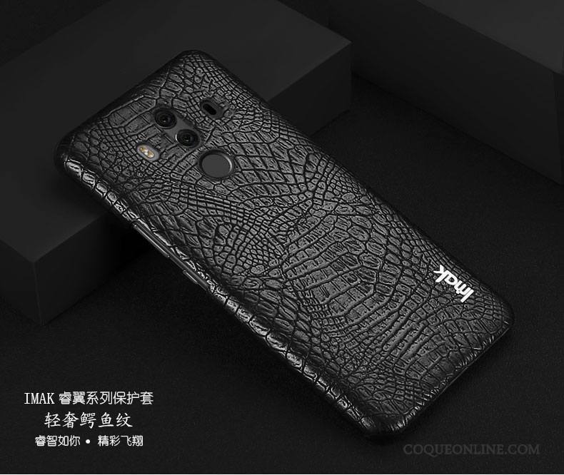 Huawei Mate 10 Pro Protection Noir Business Simple Étui Coque Téléphone Portable