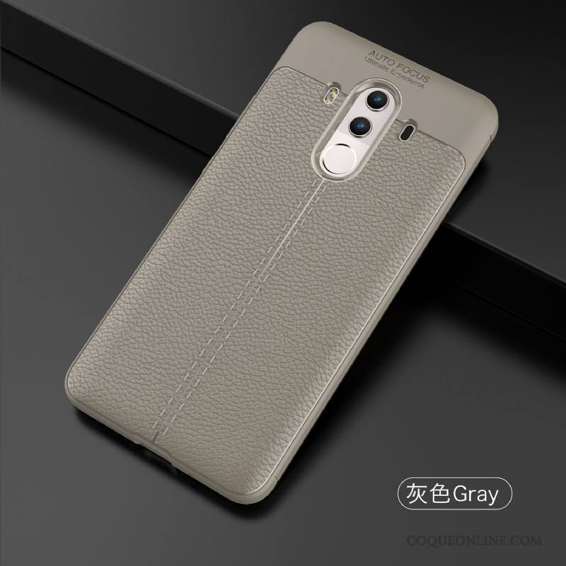 Huawei Mate 10 Pro Tout Compris Coque De Téléphone Fluide Doux Protection Cuir Véritable Incassable Noir