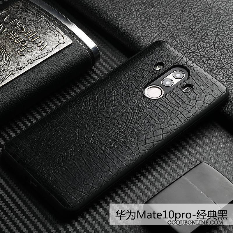 Huawei Mate 10 Pro Tout Compris Qualité Étui En Cuir Business Crocodile Incassable Coque De Téléphone