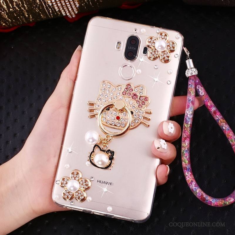 Huawei Mate 10 Pro Téléphone Portable Créatif Anneau Étui Coque Strass