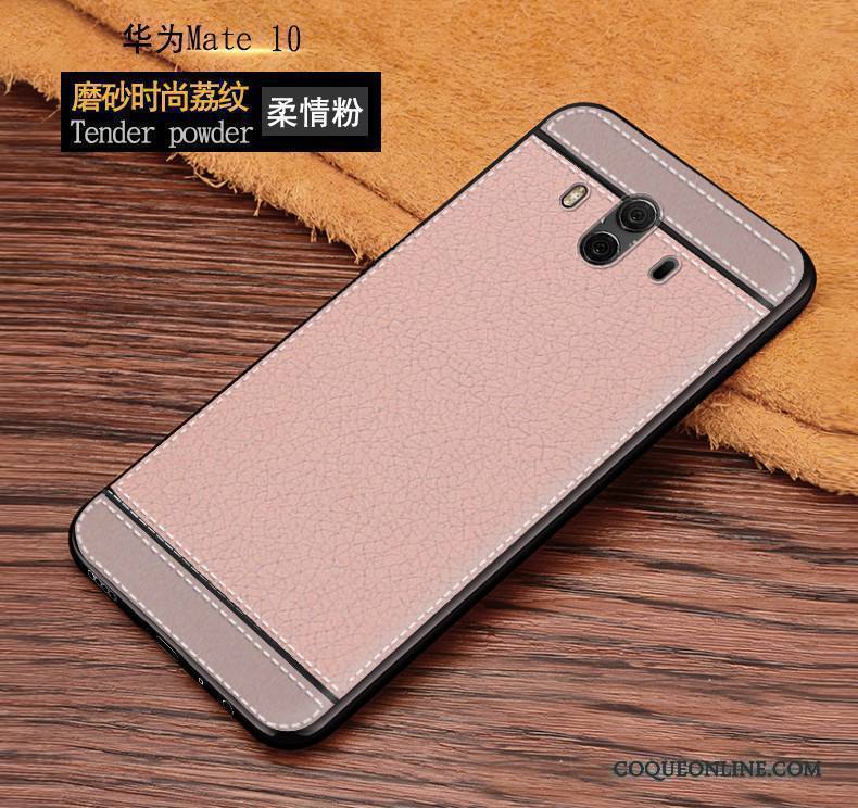 Huawei Mate 10 Protection Rouge Fluide Doux Étui Étui En Cuir Incassable Coque De Téléphone