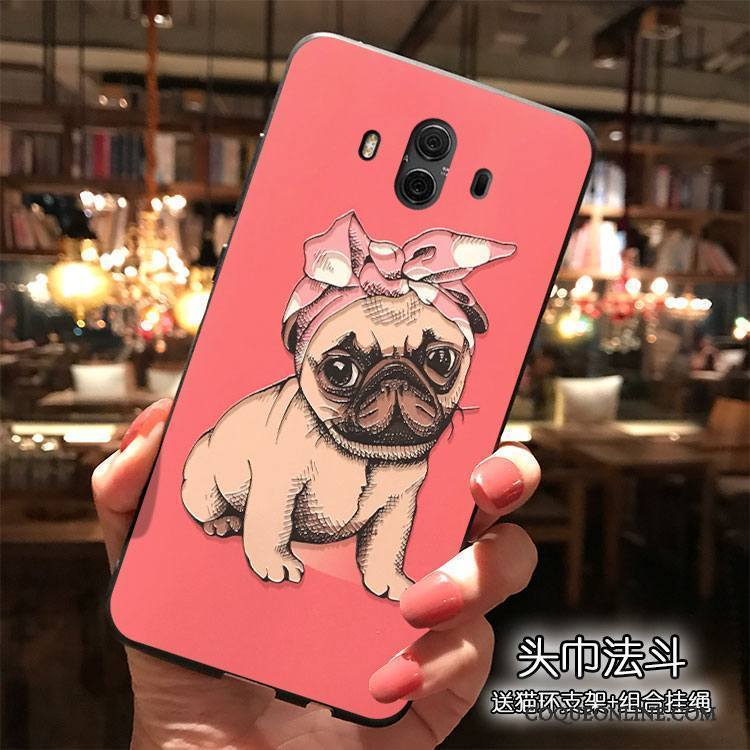 Huawei Mate 10 Rouge Étui Silicone Charmant Dessin Animé Tout Compris Coque