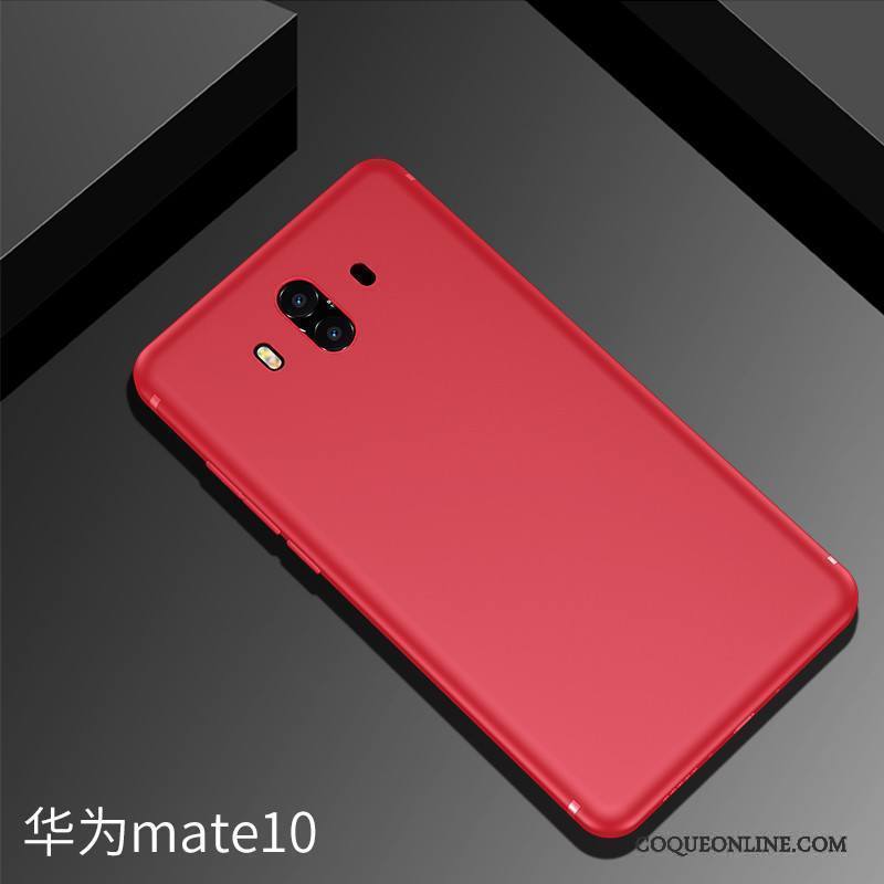 Huawei Mate 10 Silicone Bleu Fluide Doux Étui Délavé En Daim Coque De Téléphone