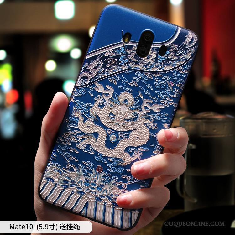 Huawei Mate 10 Silicone Protection Incassable Coque De Téléphone Jaune Amoureux Ornements Suspendus