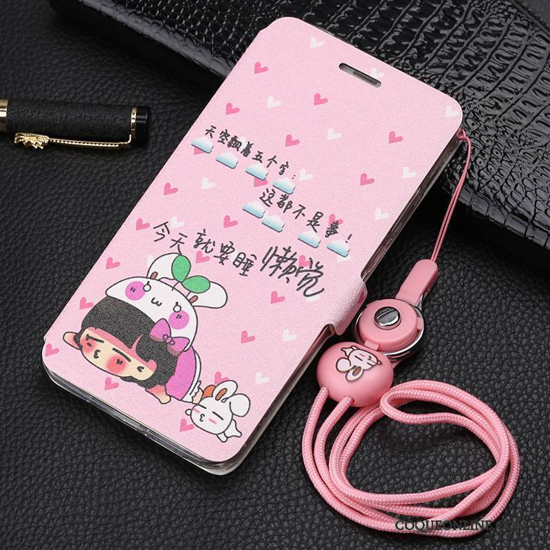 Huawei Mate 10 Étui En Cuir Fluide Doux Coque Rose Dessin Animé Ornements Suspendus Peinture