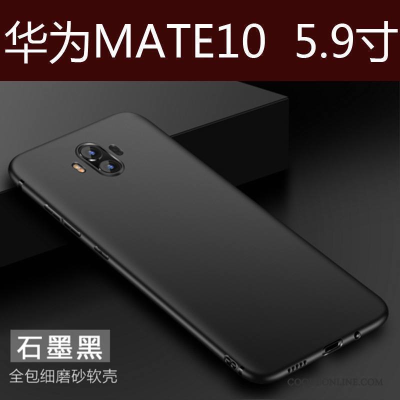 Huawei Mate 10 Étui Légère Silicone Fluide Doux Coque De Téléphone Noir Protection