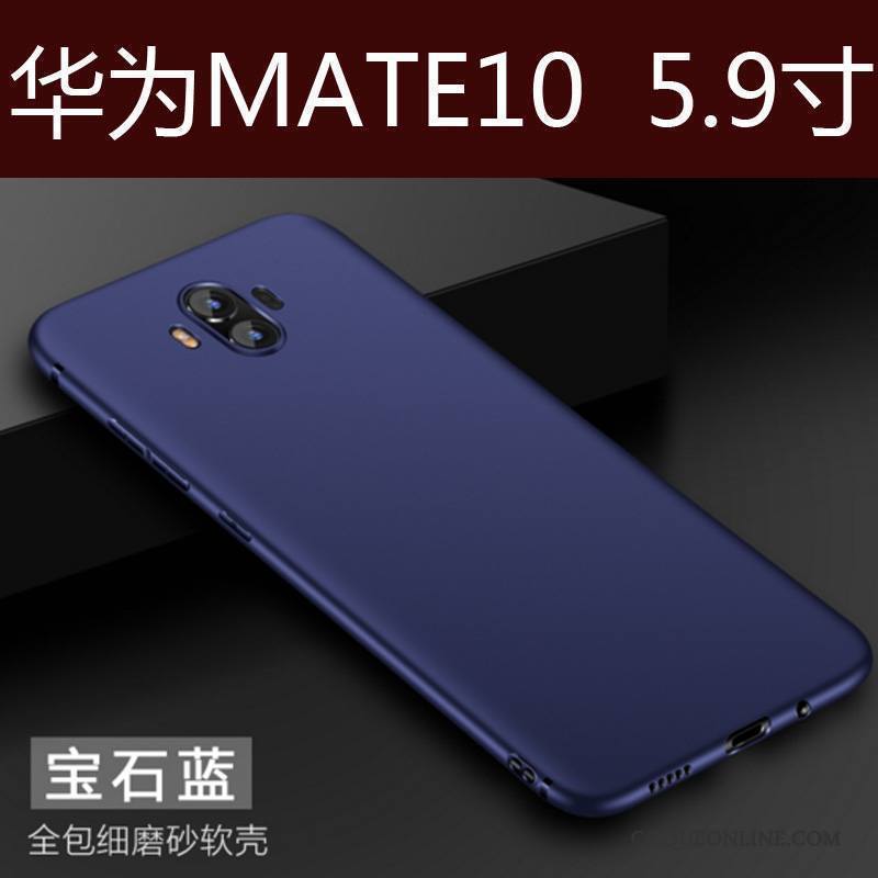 Huawei Mate 10 Étui Légère Silicone Fluide Doux Coque De Téléphone Noir Protection