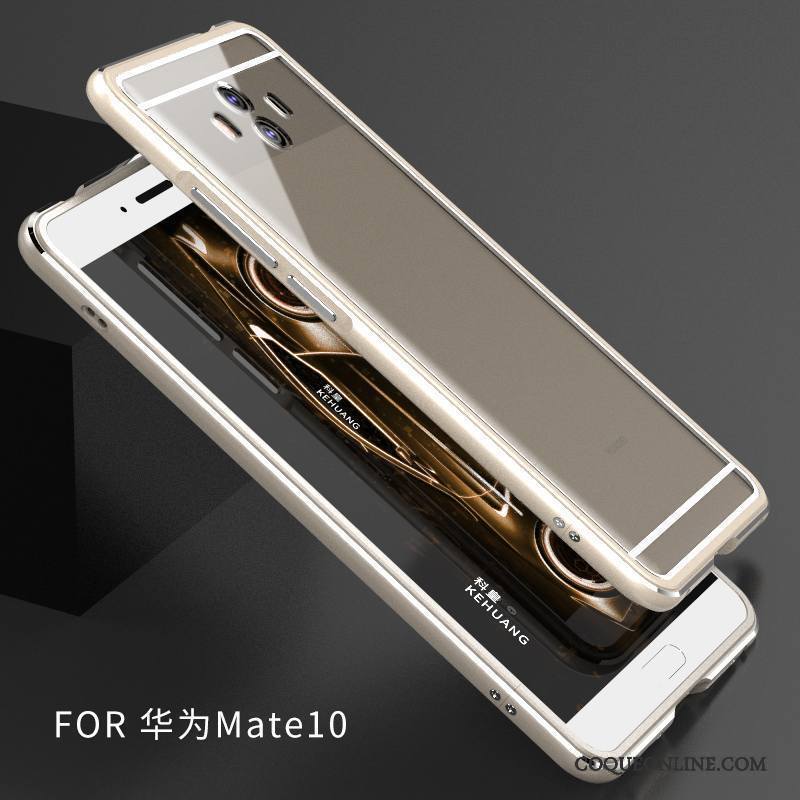 Huawei Mate 10 Étui Simple Métal Tout Compris Incassable Coque De Téléphone Rose