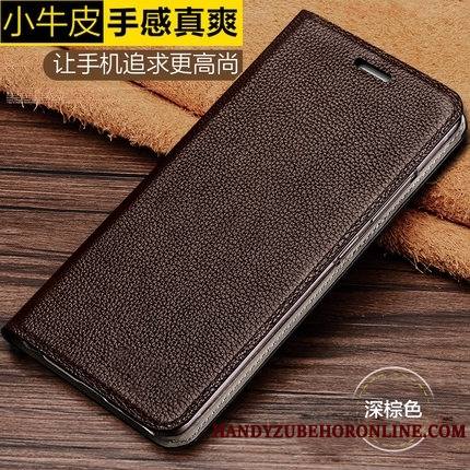 Huawei Mate 20 Coque Cuir Véritable Étui Litchi Modèle Fleurie Petit Housse Protection