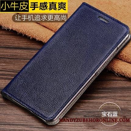 Huawei Mate 20 Coque Cuir Véritable Étui Litchi Modèle Fleurie Petit Housse Protection