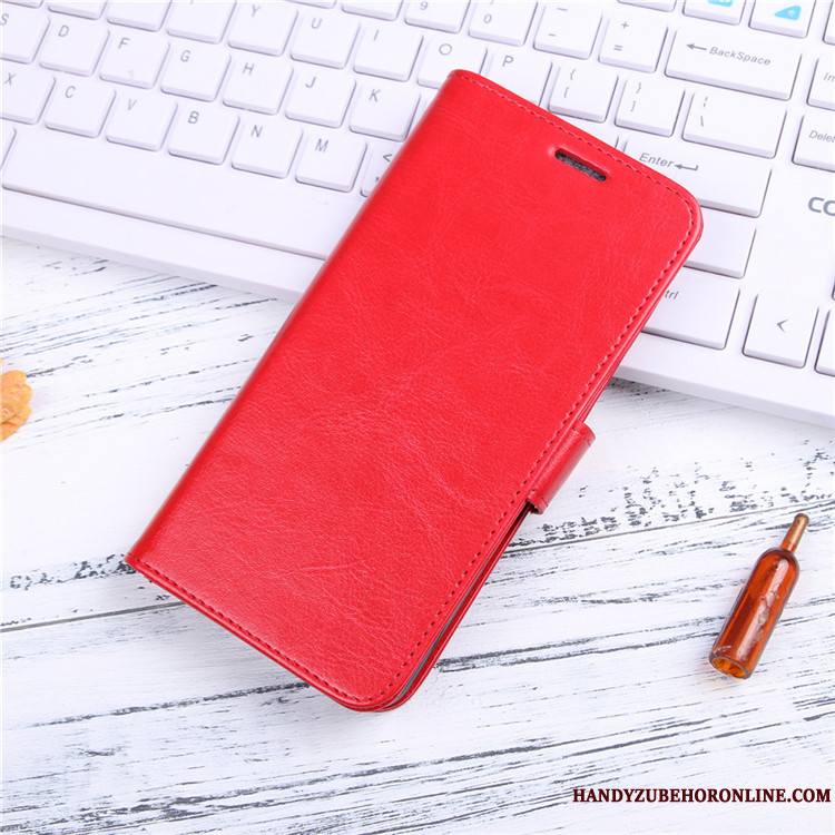 Huawei Mate 20 Coque De Téléphone Étui Étui En Cuir Protection Rouge Housse