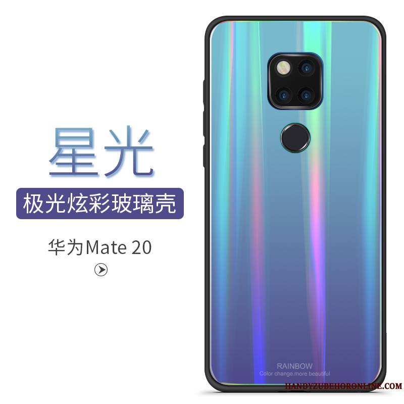 Huawei Mate 20 Coque Net Rouge Incassable Dégradé De Couleur Étui Nouveau Coloré Miroir