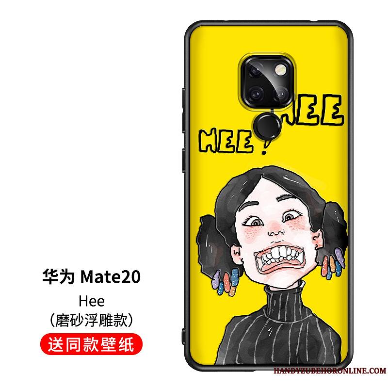 Huawei Mate 20 Créatif Fluide Doux Nouveau Jaune Charmant Personnalité Coque De Téléphone