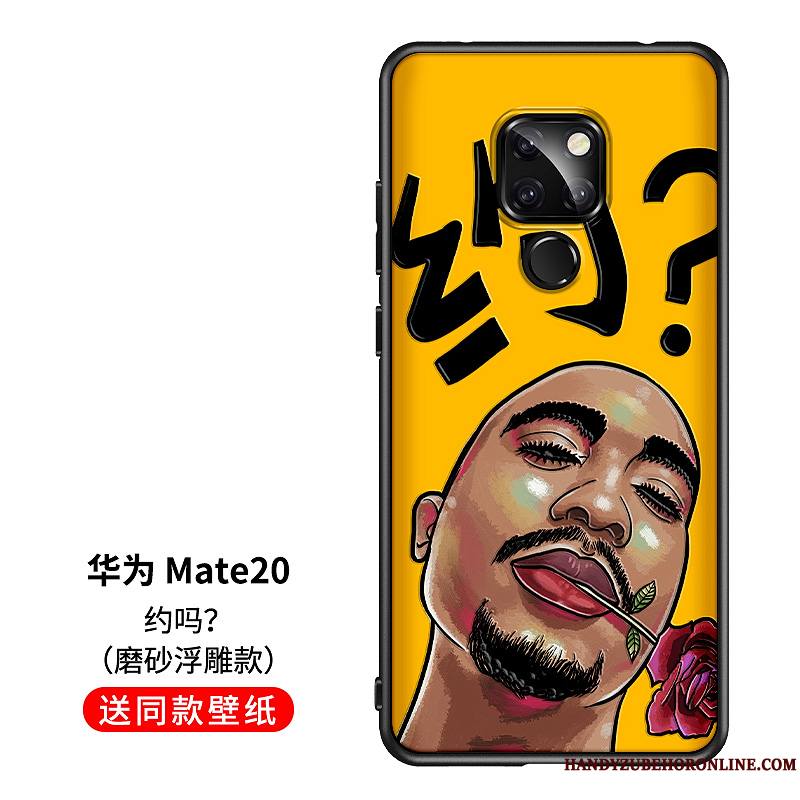 Huawei Mate 20 Créatif Fluide Doux Nouveau Jaune Charmant Personnalité Coque De Téléphone