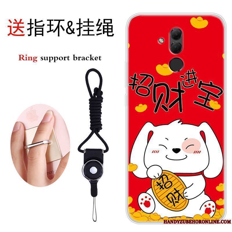 Huawei Mate 20 Lite Coque Dessin Animé Étui Tendance Chat Fluide Doux Créatif Noir