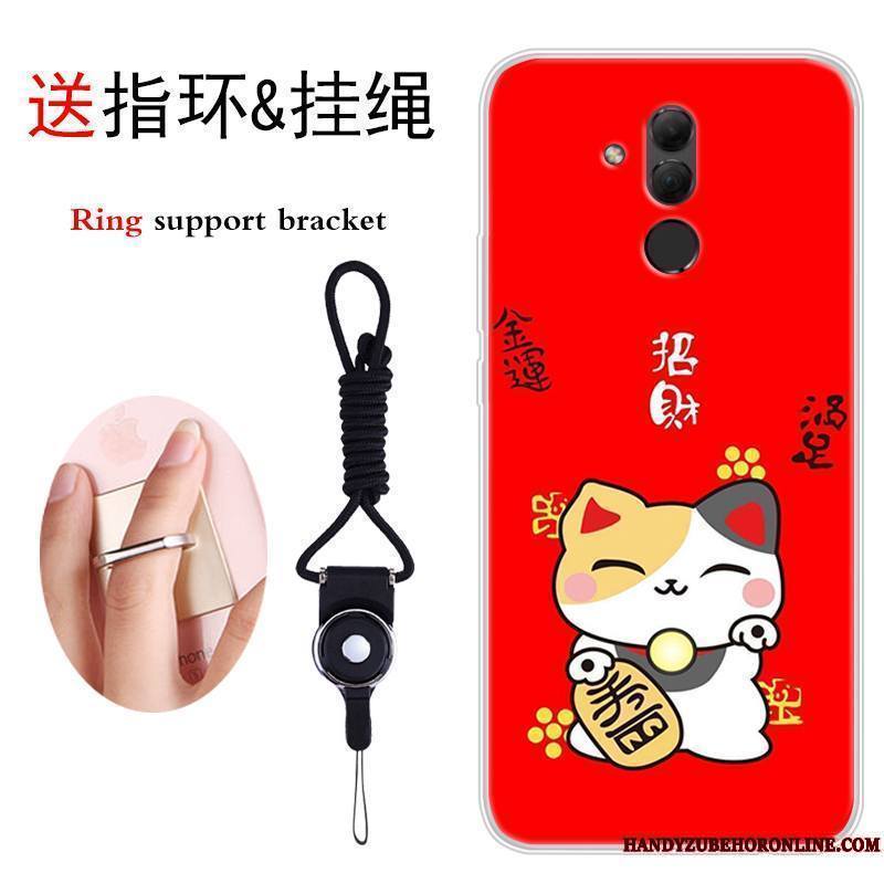 Huawei Mate 20 Lite Coque Dessin Animé Étui Tendance Chat Fluide Doux Créatif Noir