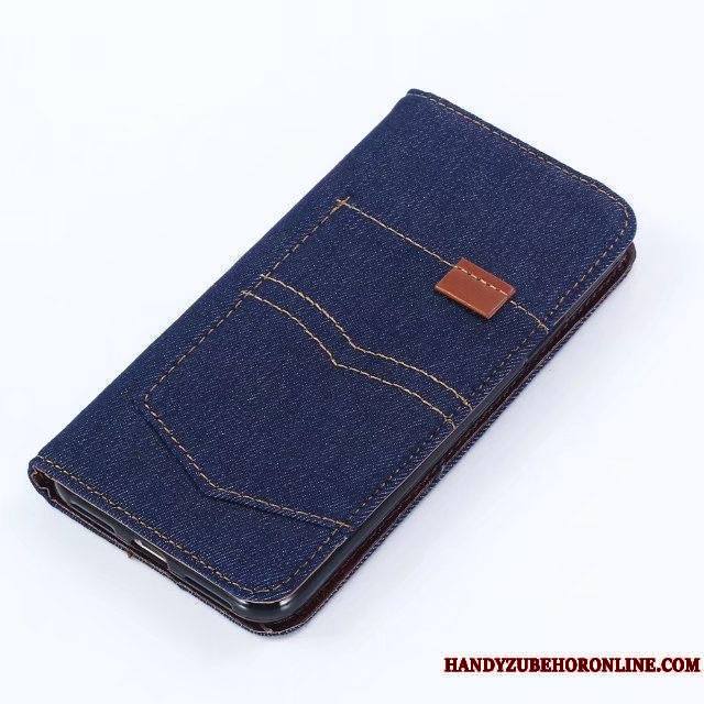 Huawei Mate 20 Lite Coque Noir Housse Business Incassable Protection Denim Étui