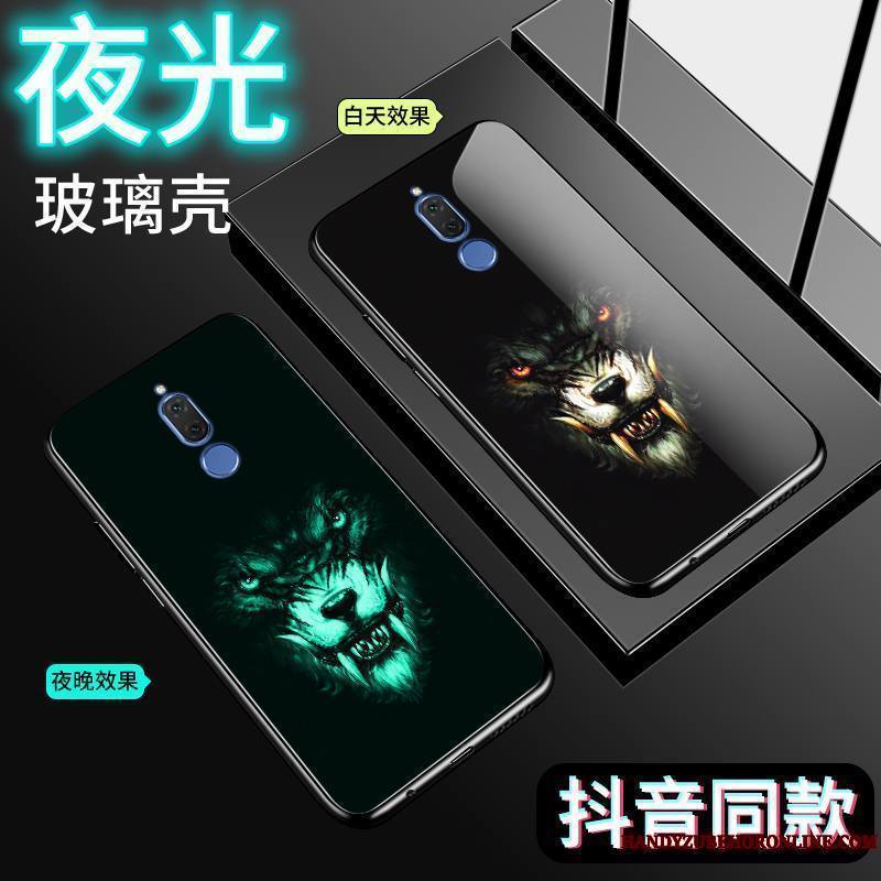 Huawei Mate 20 Lite Créatif Verre Ciel Étoilé Étui Noir Coque De Téléphone Silicone