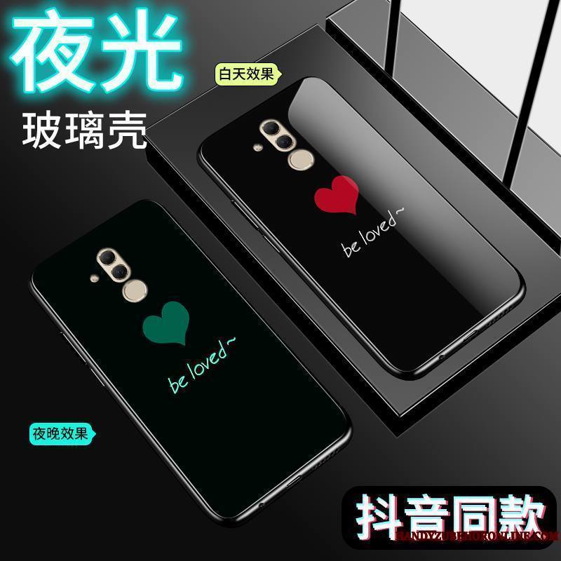 Huawei Mate 20 Lite Créatif Verre Ciel Étoilé Étui Noir Coque De Téléphone Silicone