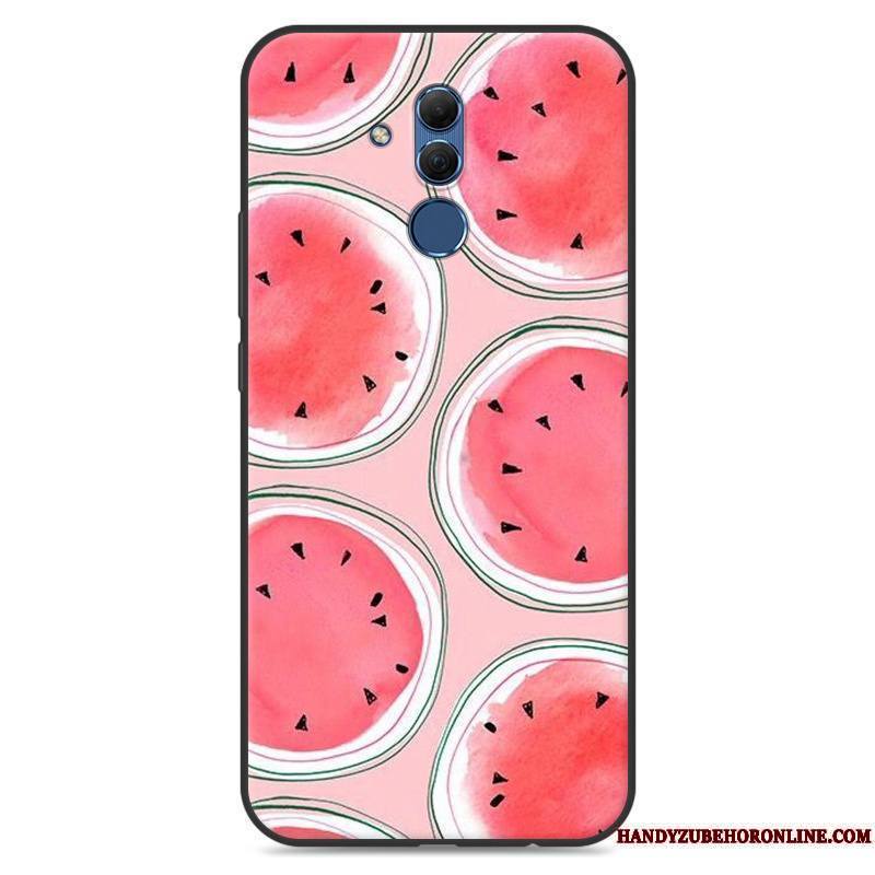 Huawei Mate 20 Lite Fluide Doux Personnalité Étui Créatif Rouge Coque De Téléphone Protection